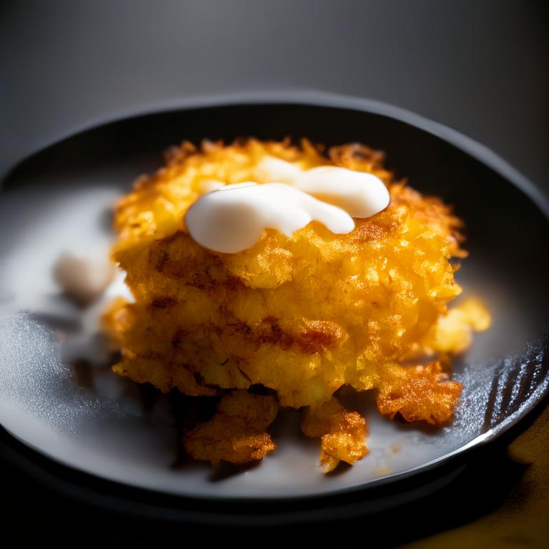 Second alternative version of a plate filled with oven-baked hash browns, bright, clear studio lighting, razor-sharp focus, filling the frame, minimizing distractions