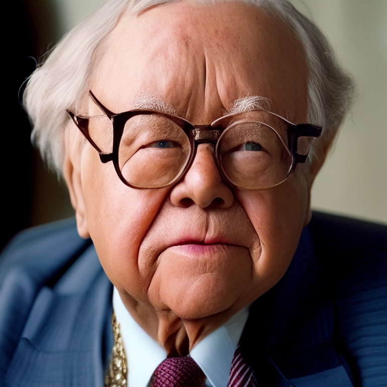 a close-up of warren buffet in a suit