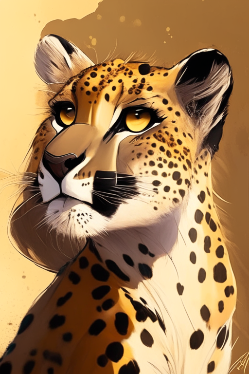 Paint me beautiful cheetah anime, 