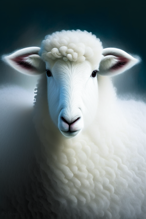 Paint me beautiful   sheep , white colour 