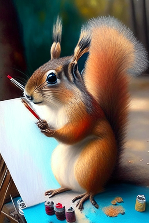 Paint me beautiful squirrel 🐿️