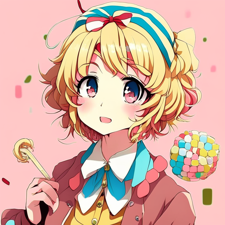 A character from the anime Hetalia with candy candy style
