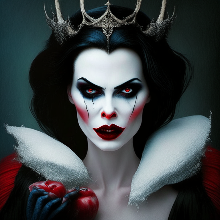 Malefica as snow white