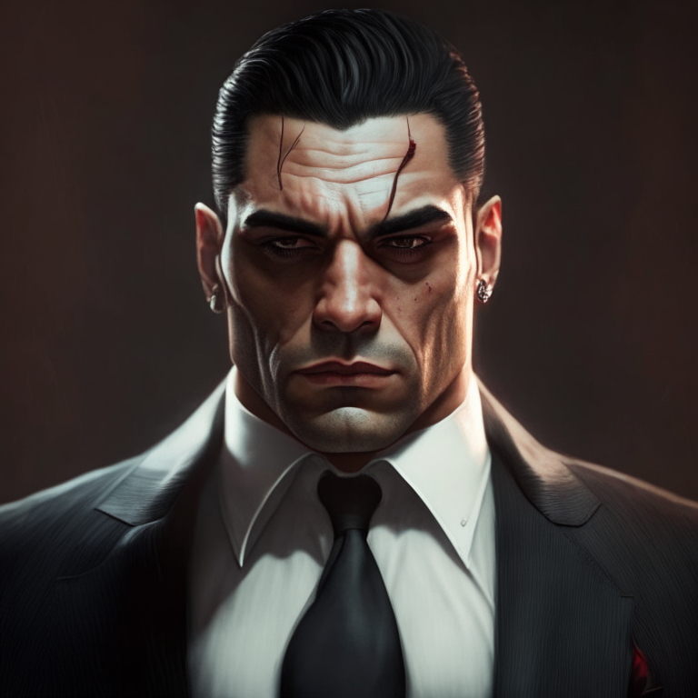 A handsome mafia villian 