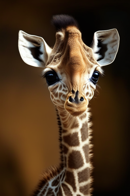 A baby giraffe