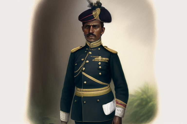 British east indian company official in uniform