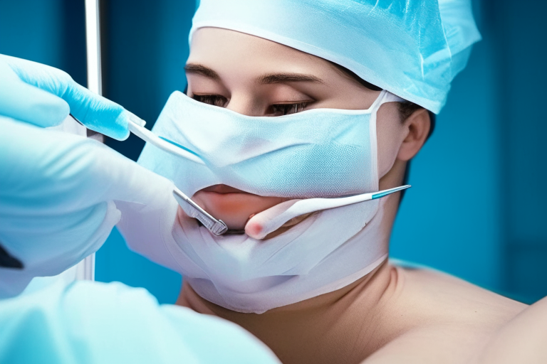 doctor conducting plastic surgery 