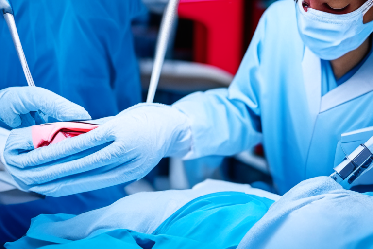 doctor conducting plastic surgery in operation theater
