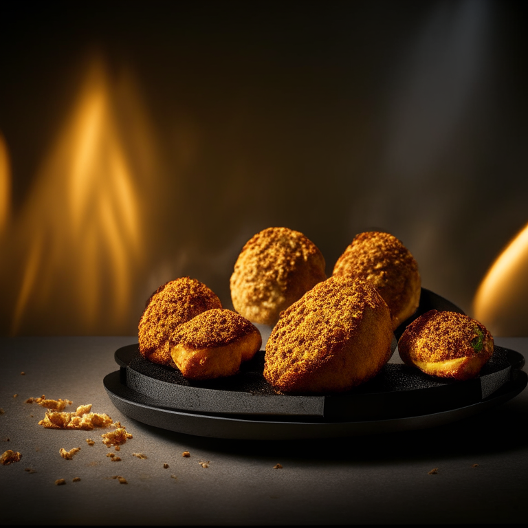 Air Fryer Falafel Patties with Oven-Baked Pita Bread, filling frame, bright, clear studio lighting, razor-sharp focus on falafel and pita bread, ultra HD