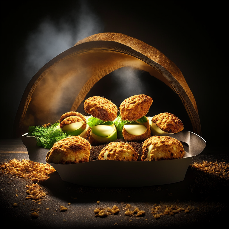 Air Fryer Falafel Pittas with Oven-Baked Pita Bread, filling frame with both falafel and pita bread, bright, clear studio lighting, razor-sharp focus on falafel patties and warm pita bread, ultra HD