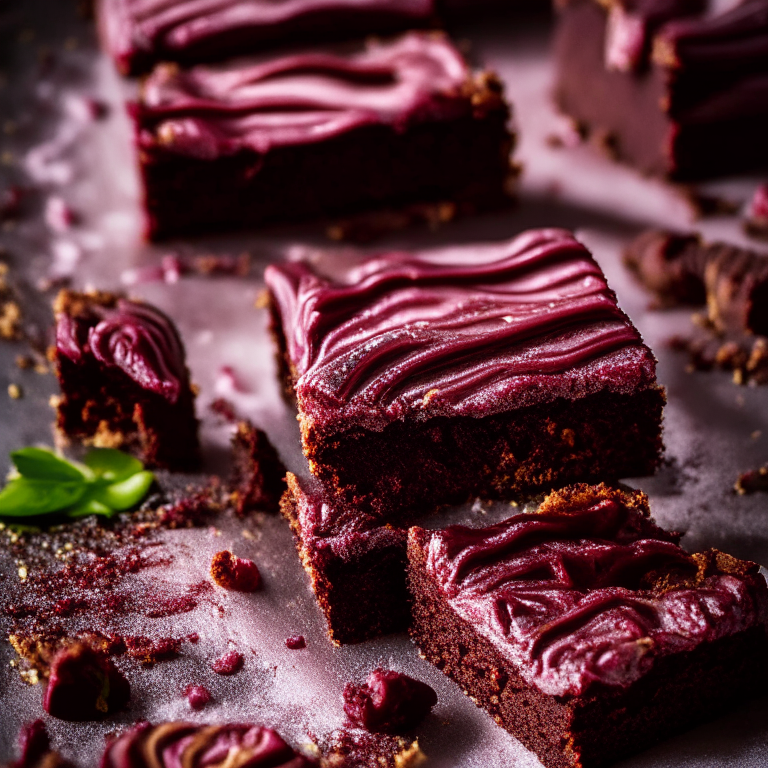 Oven-Baked Chocolate Brownies with Air Fryer Raspberry Swirl Cheesecake Bars, filling frame, bright studio lighting, razor-sharp focus