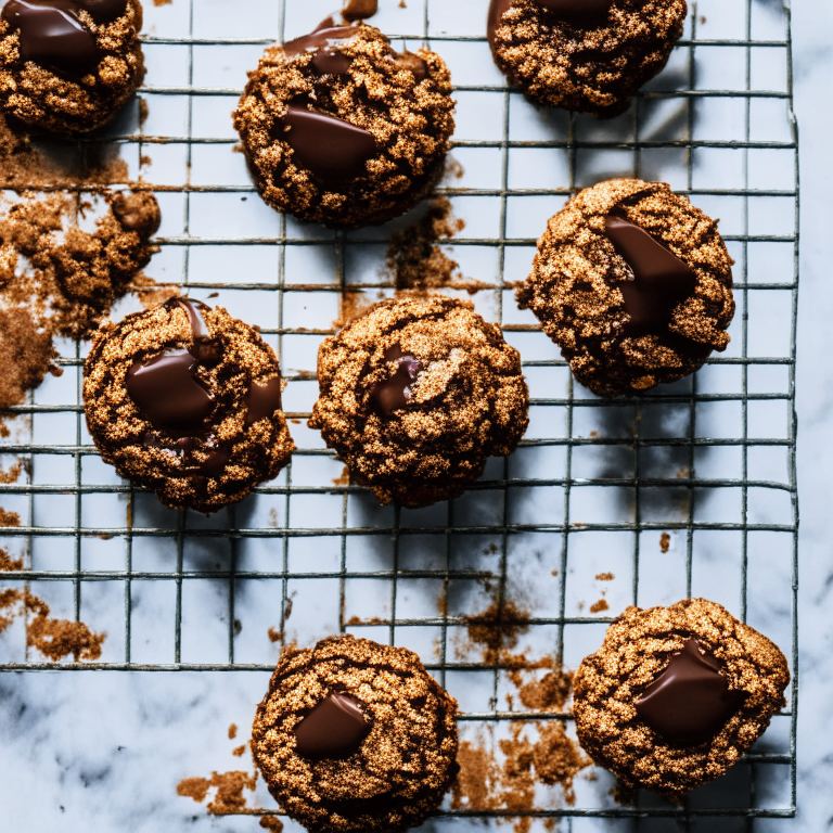 Air Fryer Chocolate Dipped Coconut Macaroons with Oven-Baked Almond Butter Cookies filling frame, bright studio lighting, razor-sharp focus, from above