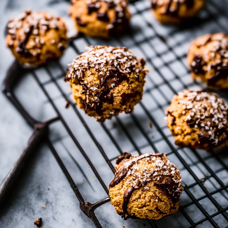 Air Fryer Chocolate Dipped Coconut Macaroons with Oven-Baked Almond Butter Cookies filling frame, bright studio lighting, razor-sharp focus, from front