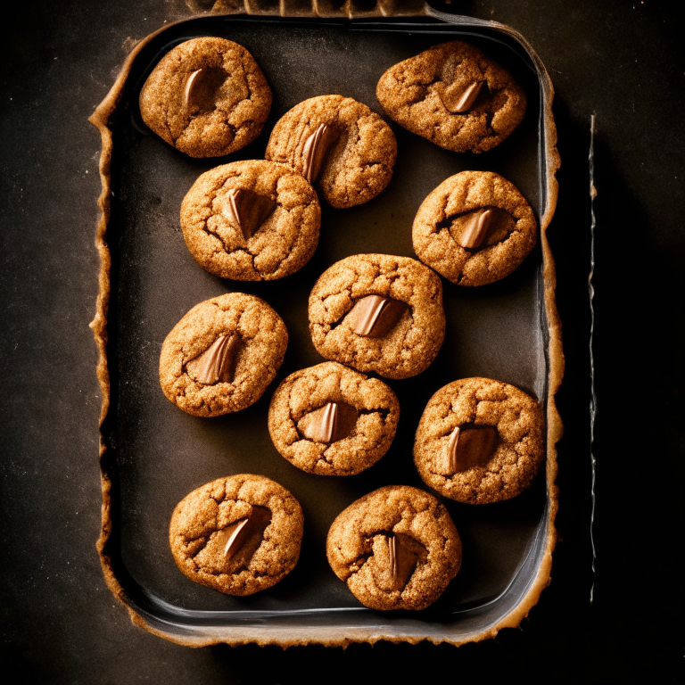 Oven-Baked Almond Butter Cookies filling frame, bright studio lighting, razor-sharp focus, from above