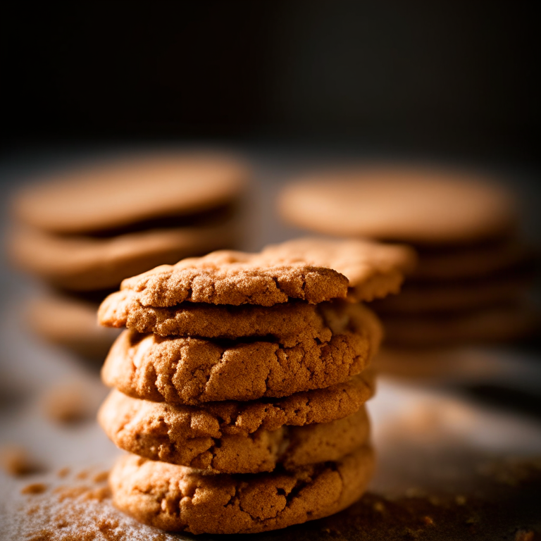 Oven-Baked Almond Butter Cookies filling frame, bright studio lighting, razor-sharp focus, from front