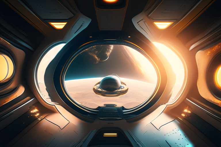 Journey in a spaceship  8k ultra realist