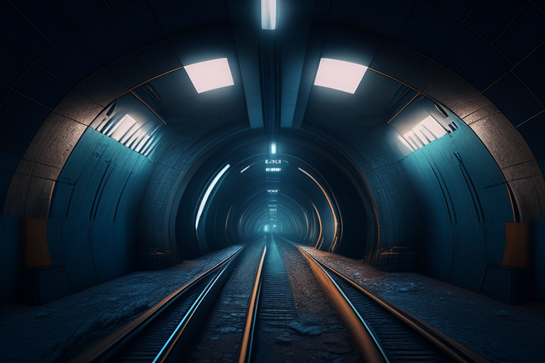 tunnel  de metro   8k ultra realist