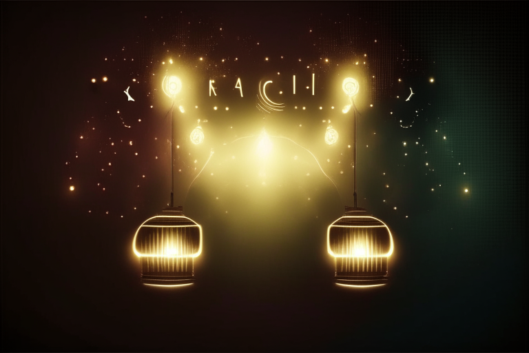 Make a template with rais and lights for background
