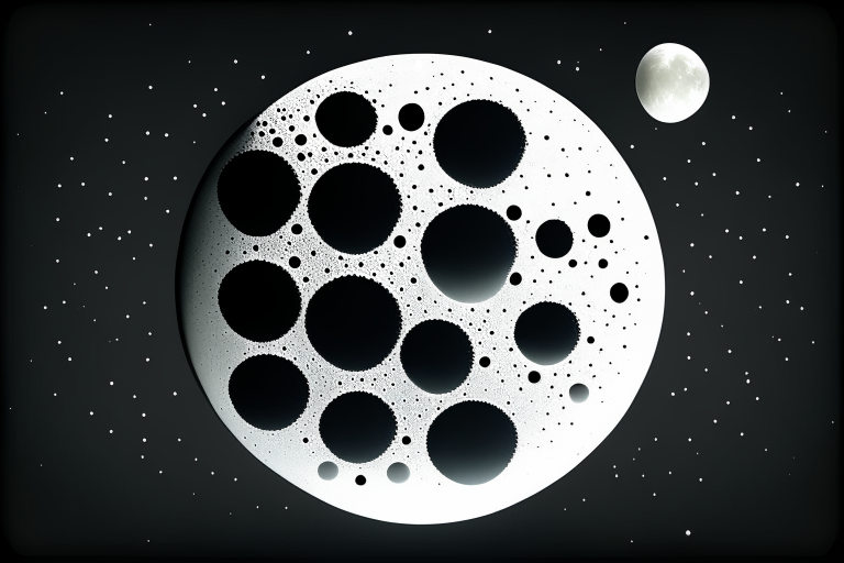 Make a template with moon dots coming forward