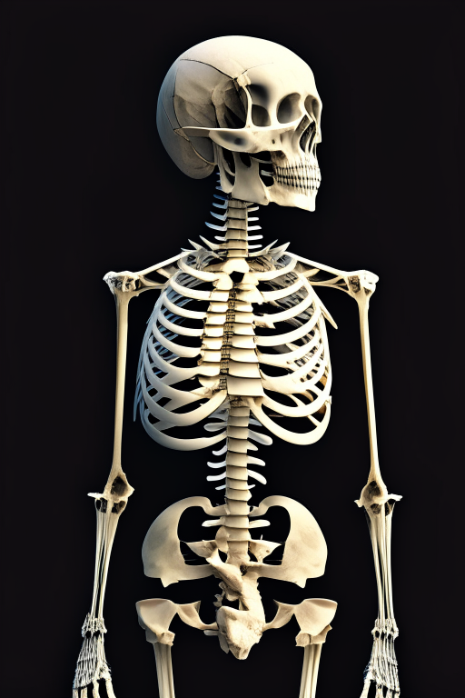 A human skeleton 