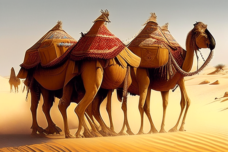 Camel caravan realist