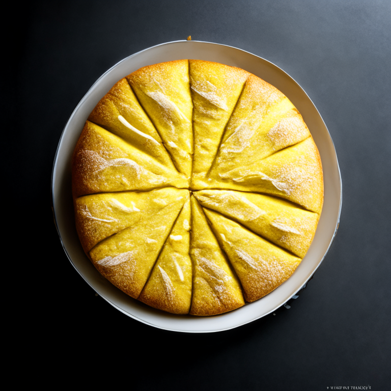 Top down view of gluten free lemon almond cake, natural window light, ultra high definition, not a single part blurry, filling the frame