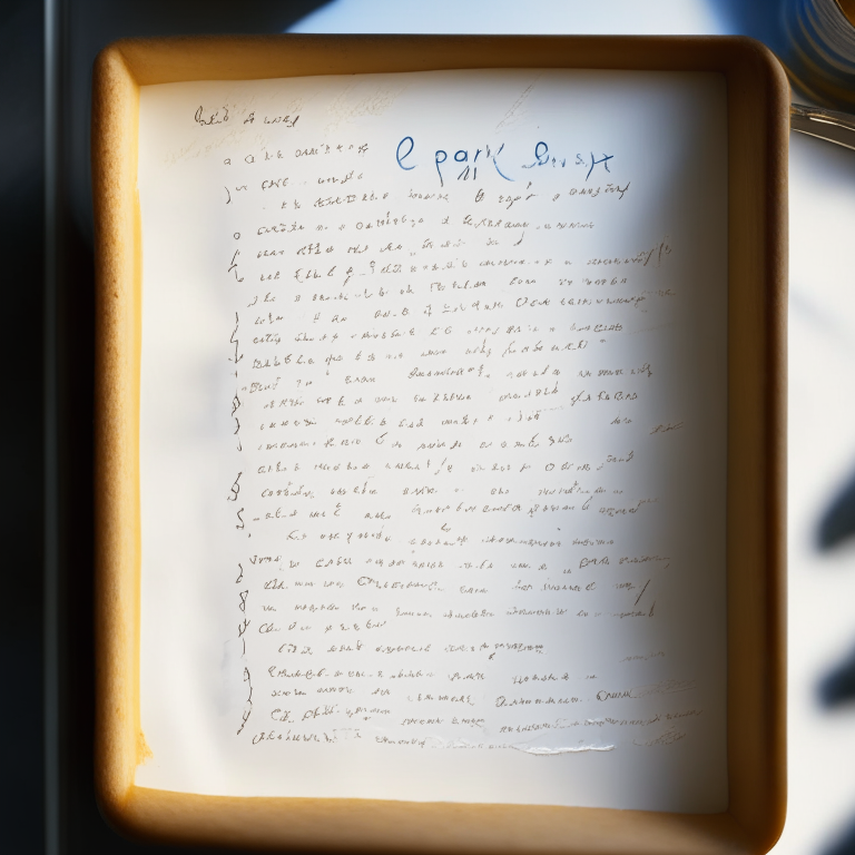 Top down view of a recipe for gluten free coconut flour vanilla cake centered and filling the frame, lit by bright window light, every line of text and handwritten note in ultra high definition with no blur