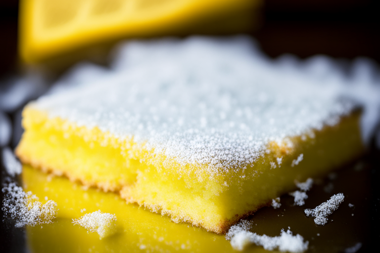 Gluten free lemon bars, consistent photo style, filling frame, razor-sharp focus, bright studio lighting