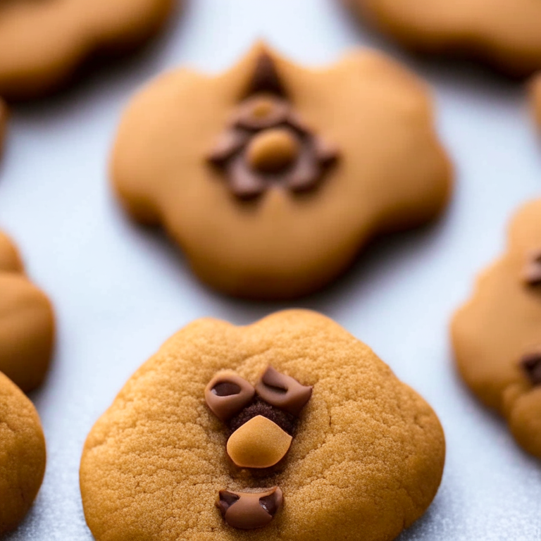 Gluten-free peanut butter blossom cookies, with Hershey's Kiss on top, bright studio lighting, razor-sharp focus on every crumb, minimizing distractions