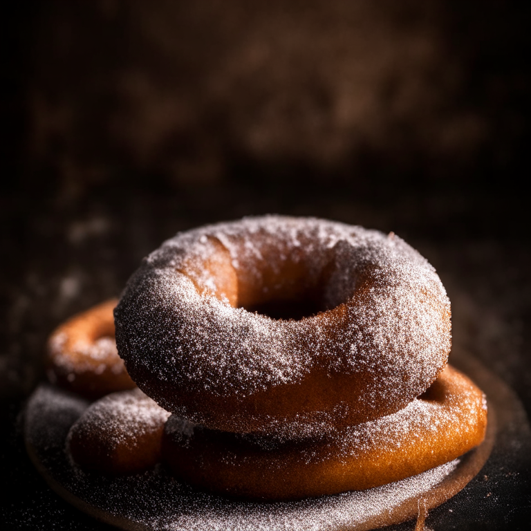 Gluten-free cinnamon sugar doughnuts filling the frame, lit by softbox studio lighting, every nook and cranny in hyperfocused razor sharpness, gluten-free