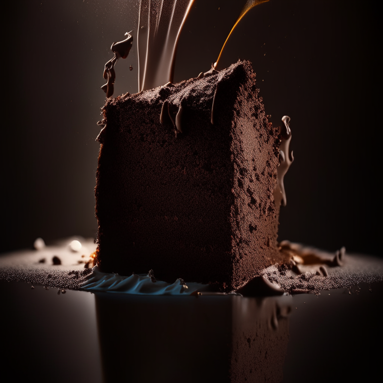 Flourless chocolate cake filling the frame, lit by softbox studio lighting, razor-sharp focus on every detail, 4k