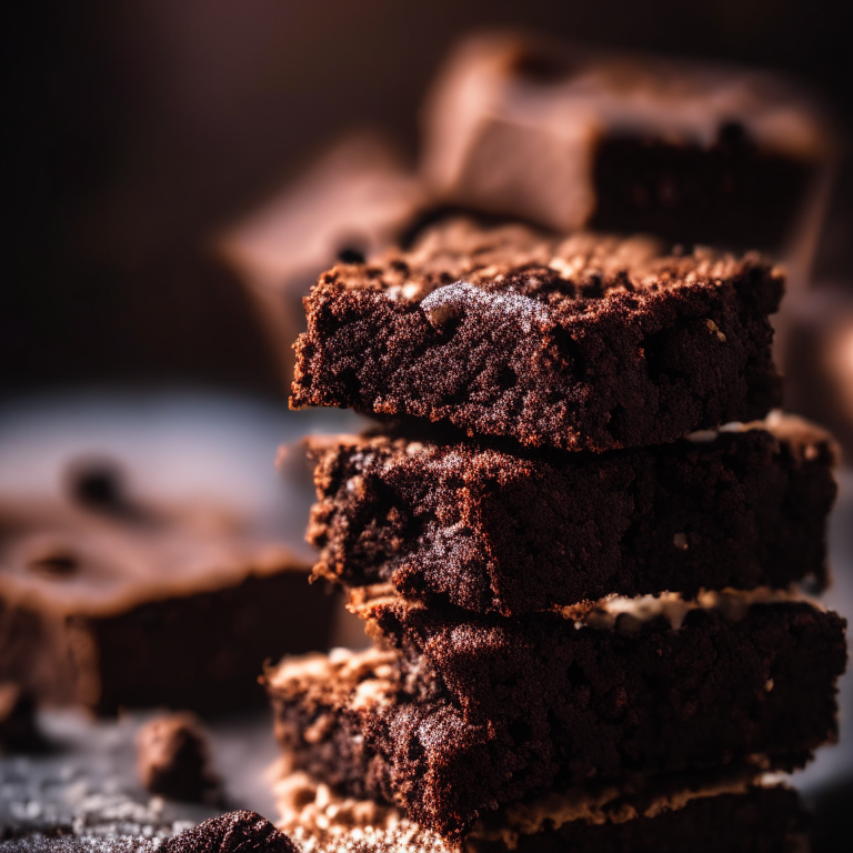 Almond flour brownies lit by window light, macro photo showcasing chocolate chips in perfect clarity, 8k