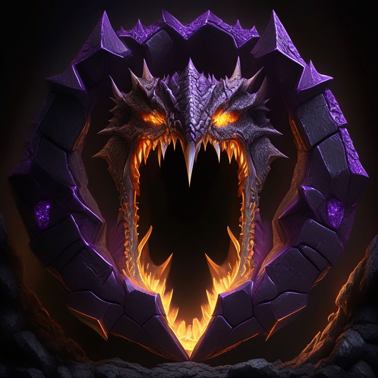 armored nether portal , dragon, dragon scales 8k, teeth