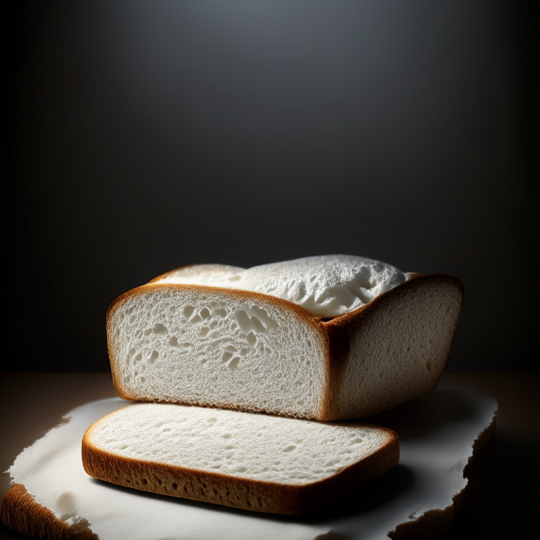 Gluten-free white sandwich bread, filling frame, razor-sharp focus, studio lighting, well-lit, focused on food