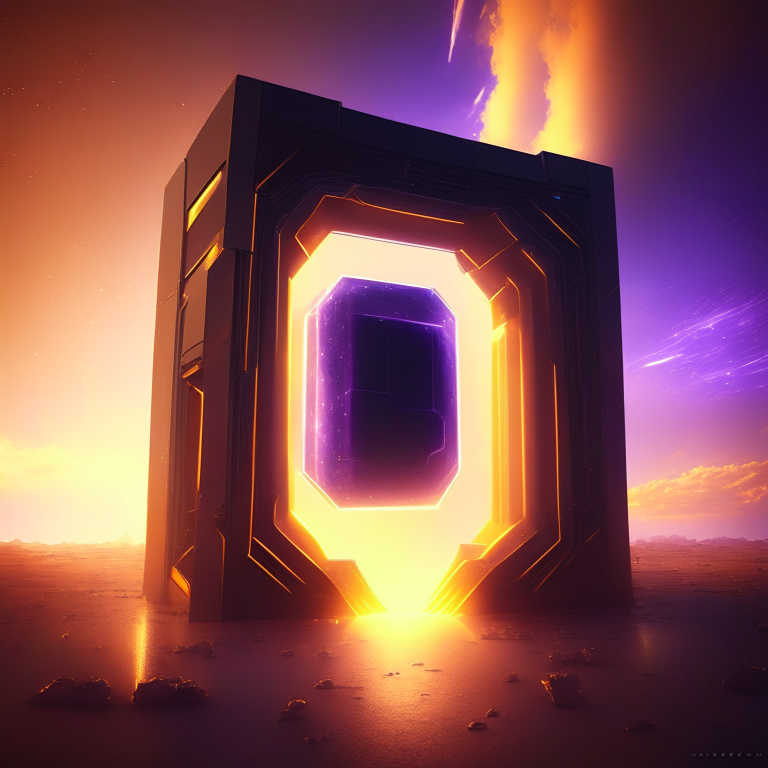 rectangular nether portal, sleek, futuristic,cyber market, 8k, sunny windy,
