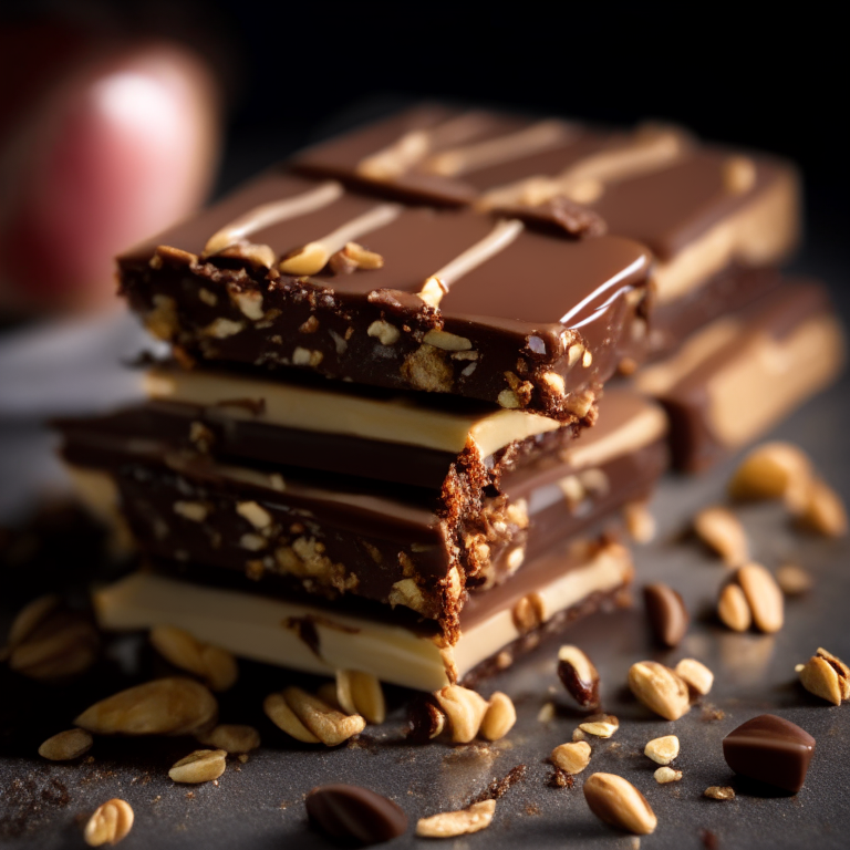 Gluten-free Almond Joy bars, filling frame, razor-sharp focus, bright studio lighting, well-lit, focused on food