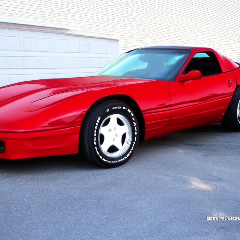 A 1993 red corvette