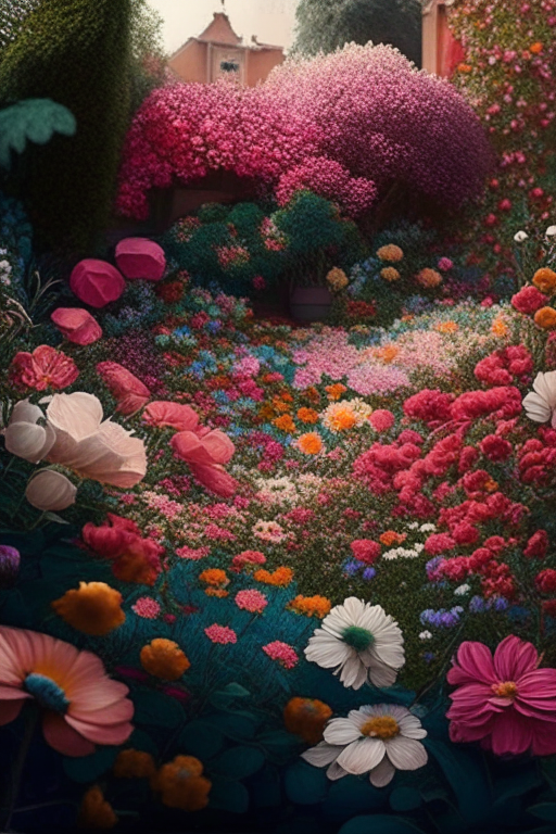 Un jardín lleno de flores para celebrar un fin de semana feliz