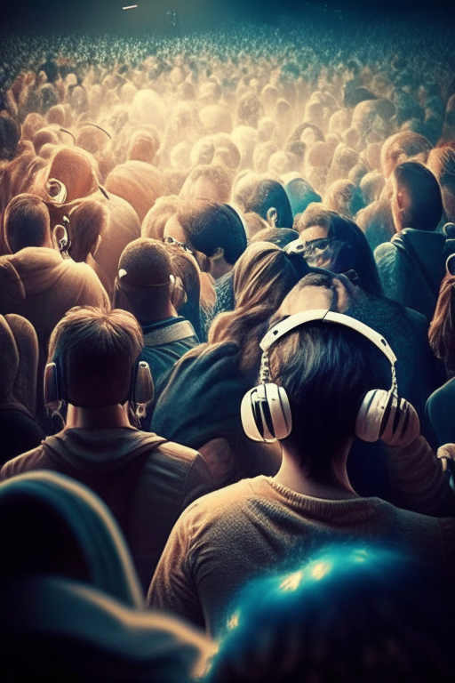 Una multitud escuchando música en vivo en un festival