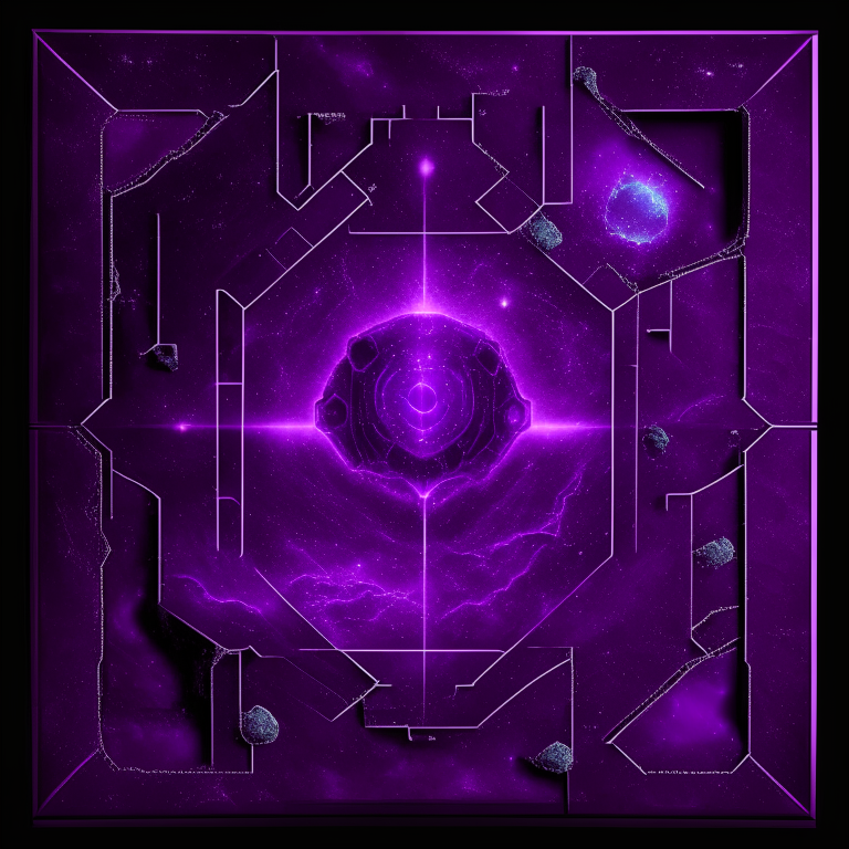 nether portal on a space quadrant cartgraphy map chart, 8k, purple