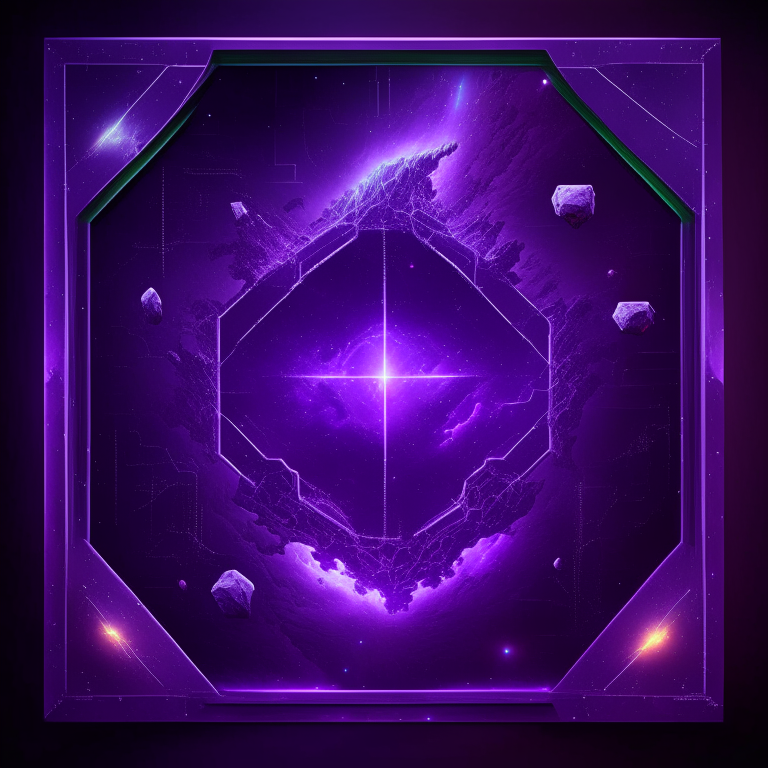 nether portal on a space quadrant, cartgraphy map chart, 8k, purple starchart, sky