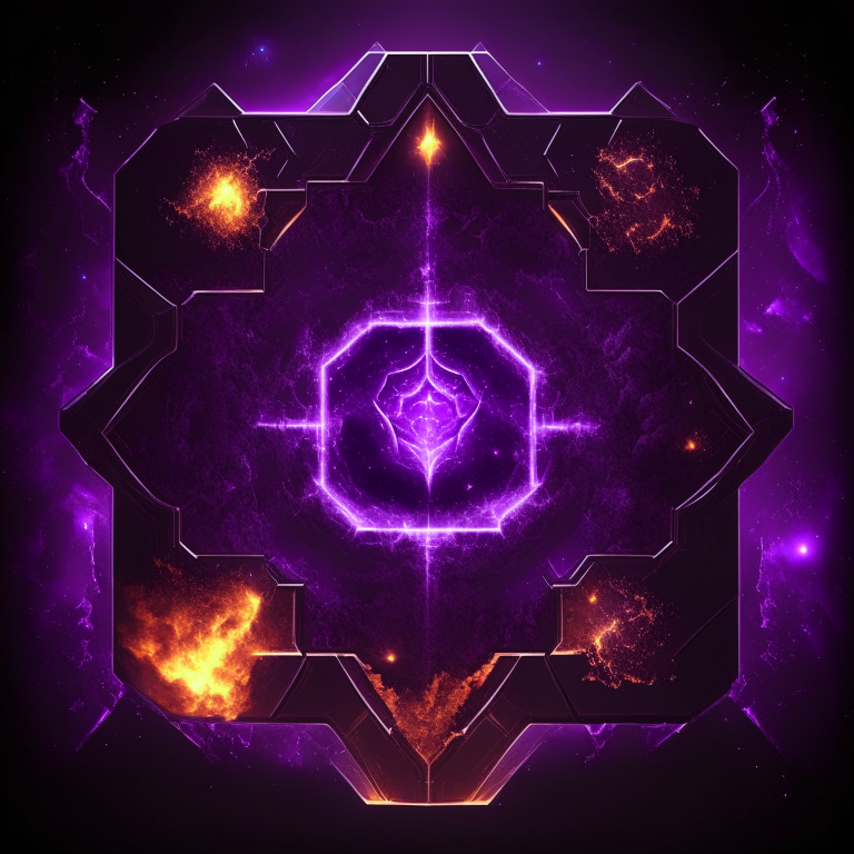 armored nether portal on a space quadrant, cartgraphy map chart, 8k, purple starchart, flames