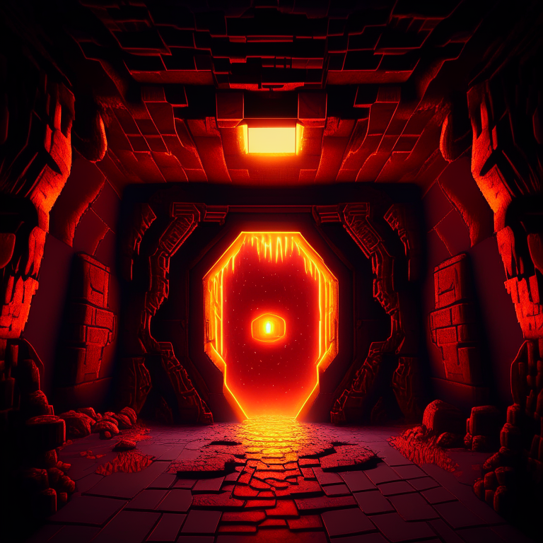 nether portal mancave, 8k, arcade