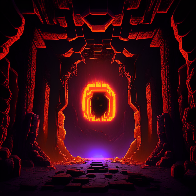 nether portal mancave, 8k, arcade