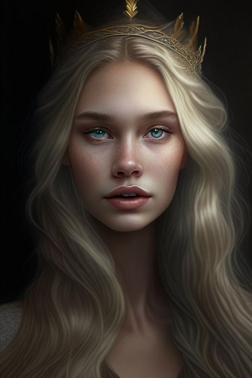 A beautiful young dark blond haired queen 