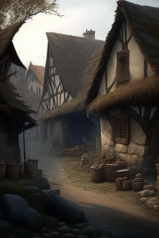 A medieval poor village 