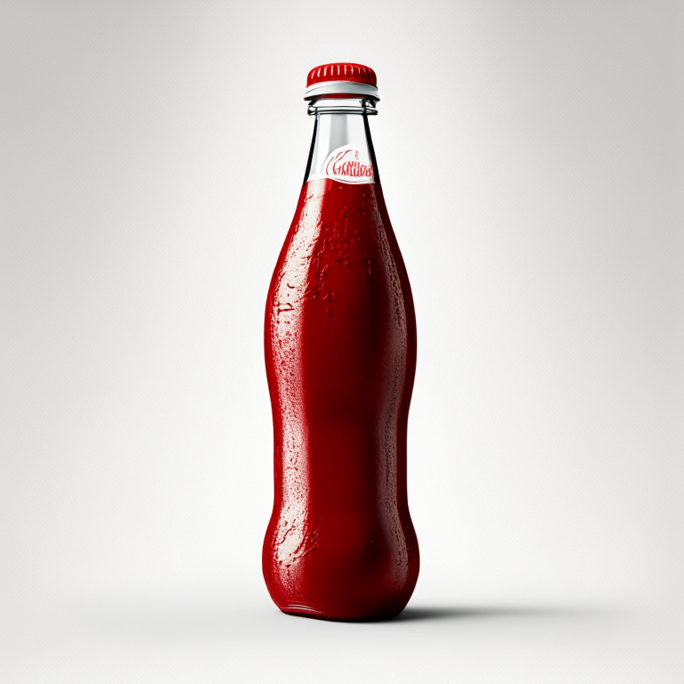 a coca cola bottle on a white background