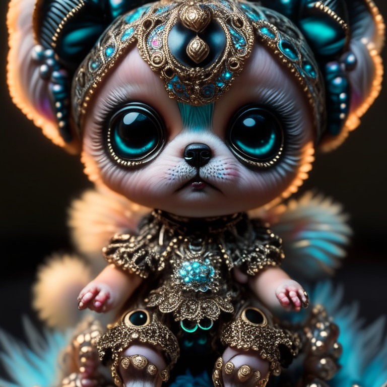 Mark Ryden + Yosuke Ueno + Yoko D’Holbachie + Anna Dittmann | Insanely detailed bokeh photography - ultra realistic “Spanish chibi puppy ArtDoll" - hyperrealistic :: intricate delicate + extreme detail - horrorcore maximalist + intricate - CGSociety + ZBrush Central - 8K - 64 megapixels - HDR - Unreal Engine 5"