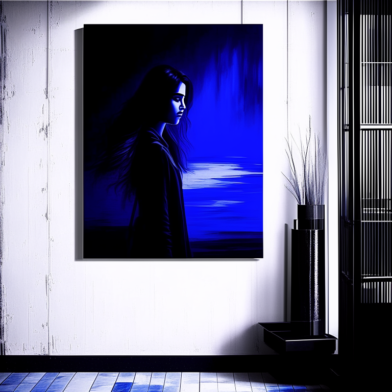 A piece of Art. indigo, cinematic, painting