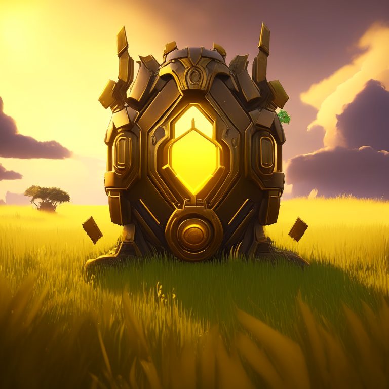 steampunk armored, nether portal, roblox, grass, sky, nether portals, 8k, gold tone
